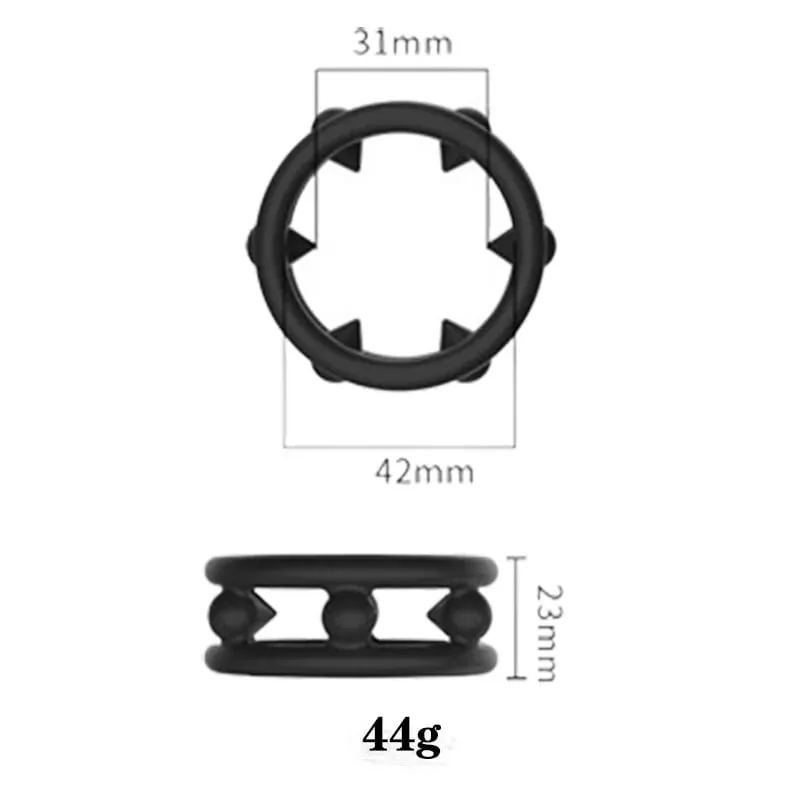 Male Cock Penis Ring with Soft Spikes S/M/L Size Silicone Ring Delay Ejaculation Adult Supplies Dick Erection Stretcher Sex Toys — image 7
