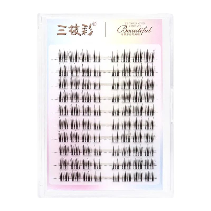Umělé řasy C Curl Natural & Wispy Lash Wisps Samolepicí řasy Manga Perfektní pro dívky Night Out Eye Makeup Tools — image 9