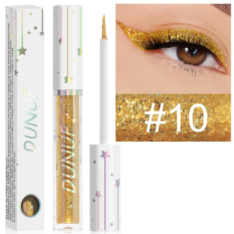 Diamond Blue Sequins Eyeliner Glitter Shiny Brighten Lying Silkworm Makeup Highlight Liquid Eye Liners Pigment Green Silver Gold — image 16