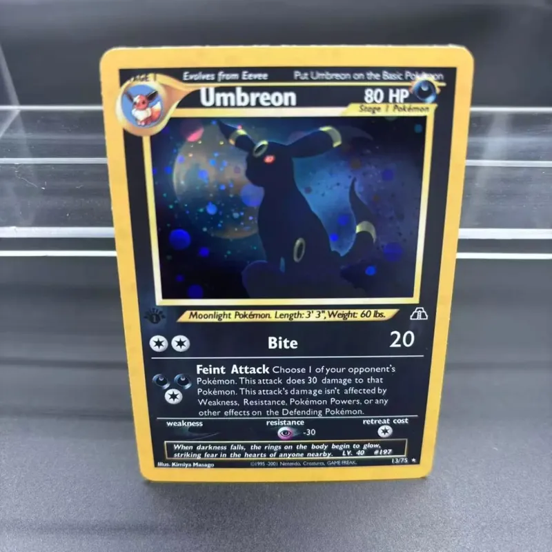 DIY Collection Cards 2001 P.M. NEO DISCOVERY UMBREON 1ST EDITION Self Made Single Card Classic Game Anime Cards Gift Toy