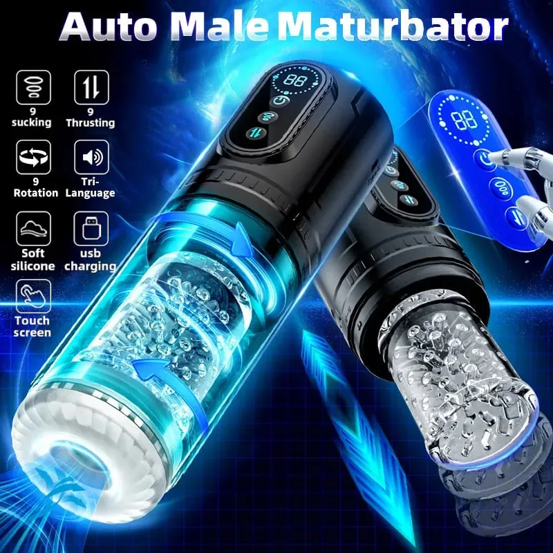 High Speed Automatic Thrusting Rotating Piston Stroker Masturbator Telescopic Vagina Blowjob Masturbation Sex Toys for Men 18 — image 4