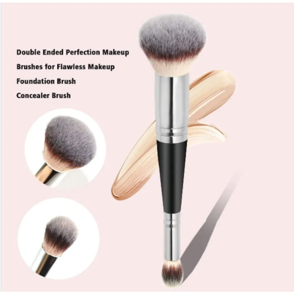 Double Head Professional Makeup Brushes 2 In 1 Foundation Brush Concealer Highlighter Powder Blush Brush Beauty Make Up Tools — image 3