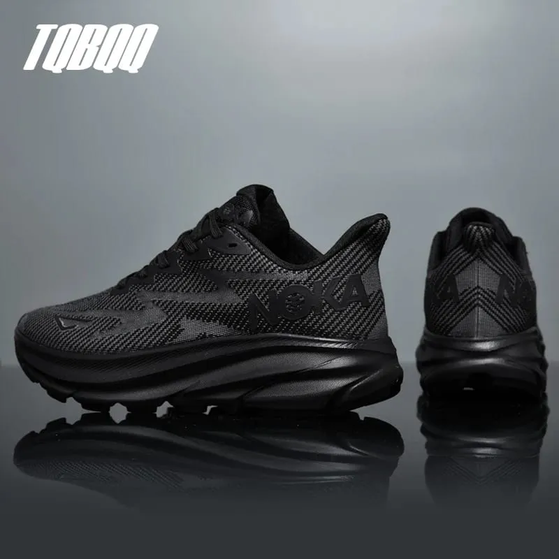 Men's Lightweight Casual Sneakers Breathable Chunky Sole Male Carbon Plate Marathon Sports Running Shoes Athletic Nonskid