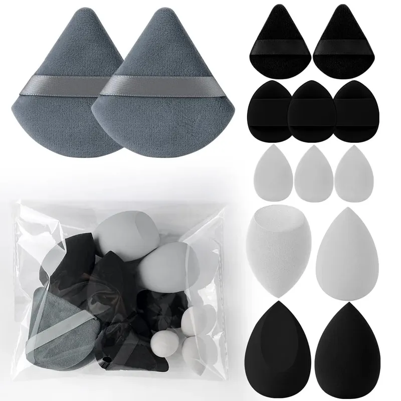 3-20PCS Makeup Brushes Set Eye Shadow Foundation Blush Highlighter Concealer Brush Female Beauty Tool Beauty Sponges Thumb Puffs — image 8