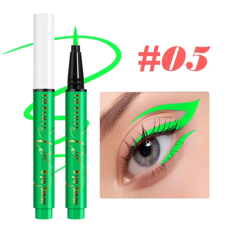 UV Fluorescent Glow Liquid Eyeliner Pen Waterproof Face Color Paint Neon Colorful Halloween Christmas Party Art Stage Eye Makeup — image 12
