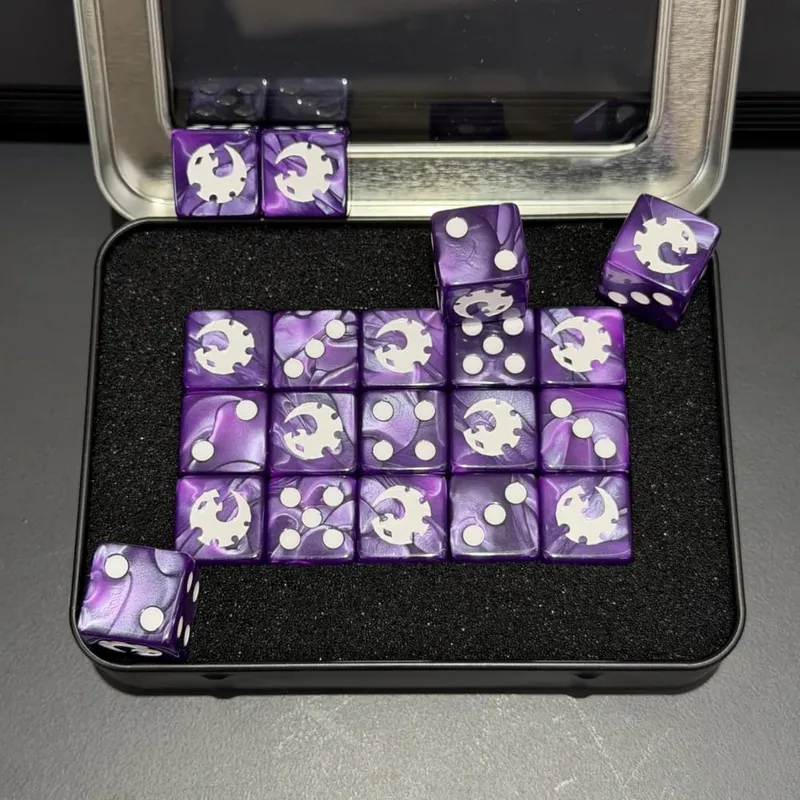 15PCS 16mm/0.63inch D6 Wargaming Dice Set para sa Tabletop Miniatures Game Pagsubaybay sa Damage ng Army Faction Themed Dice Token