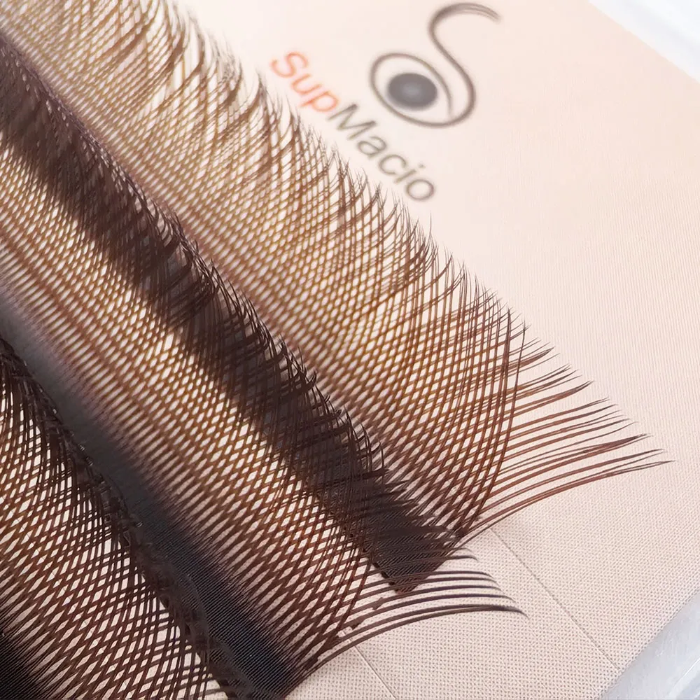 Supmacio YY Lashes Brown Soft Invividual Eyelashes Y Shape Volume Eyelash Extension Double Tip 2D Eye Lash Cilios YY Wire