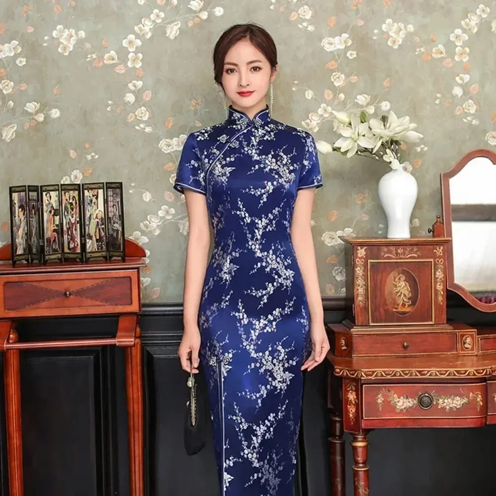 패션 의류 파티 빈티지 캐주얼 여름 우아한 중국어 번체 의류 Cheongsam 중국어 드레스 Qipao 민족 스타일