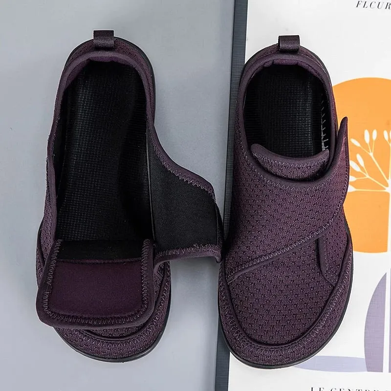 Zapatos abiertos para personas mayores, zapatos para diabéticos ajustables, grasa del pie hinchado, juanete ancho Hallux Valgus, ortopedia, eversión del pulgar, hombres y mujeres — image 5