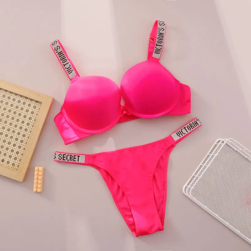 Ny Push Up Shapewear Justerbar, polstret, samlet V-blonde lingerisæt BH og trusse Sexet BH og trussesæt til kvinder Komfortabel — image 11