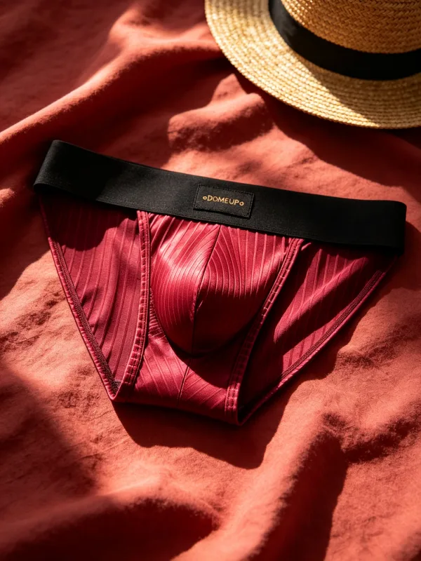 Herren-Unterwäsche, glänzend, gestreift, Dreieck-Slip, vorderer Ausbuchtungsbeutel, sexy Low-Rise, schmale Passform, tägliche Herren-Unterhose DP915 — image 19