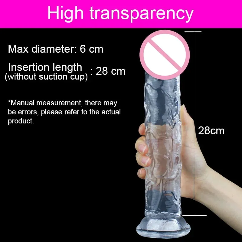 Realistic Transparent Dildo/Flesh Color Dildo Suction Cup Jelly Penis 7 Size Female Masturbator Soft Big Dick Lesbian Sex Toys — image 13