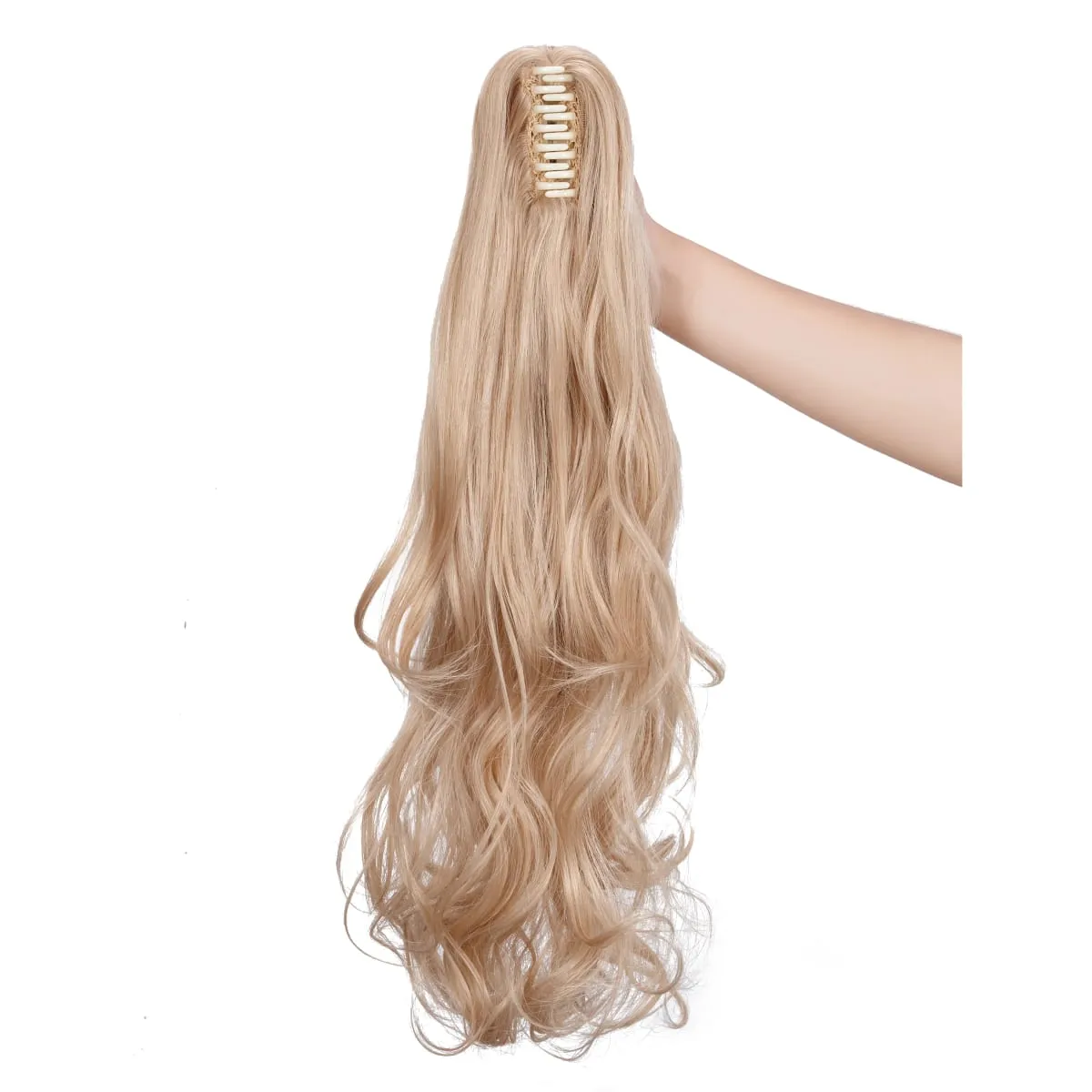 18" Ponytail Extension Synthetic Claw Clip in Hairpiece Curly Wavy Ponytail Hair Extensions Long Pony Tail Hairpiece for Women — image 11
