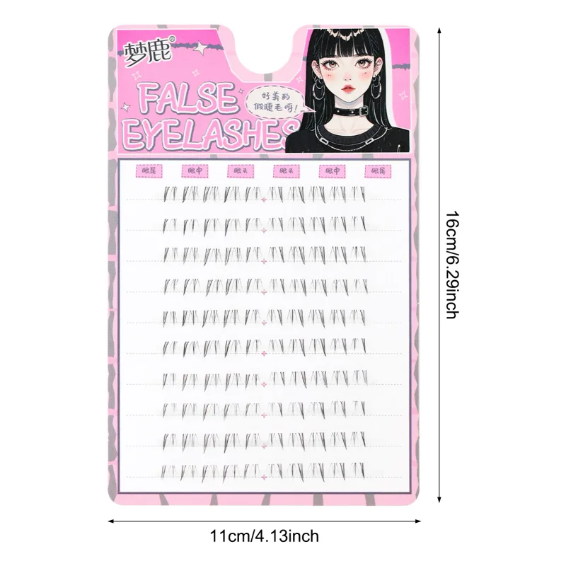 Umělé řasy C Curl Natural & Wispy Lash Wisps Samolepicí řasy Manga Perfektní pro dívky Night Out Eye Makeup Tools — image 22
