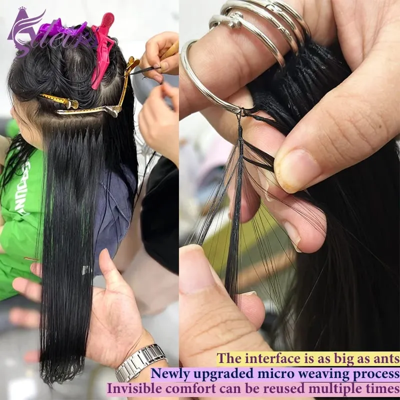 New Feather Hair Extensions 100% Human Hair Real Natural Hair Comfortable And Invisible Black Brown Blonde Straight