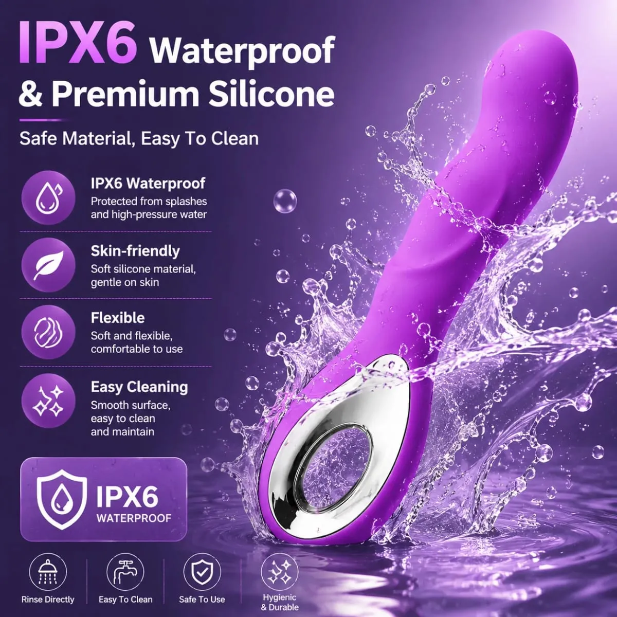 Vibrador de punto G de 10 velocidades AV varita mágica consolador masajeador vibradores estimulador de clítoris doble masajeador vaginal juguetes sexuales para mujer 18+ — image 5