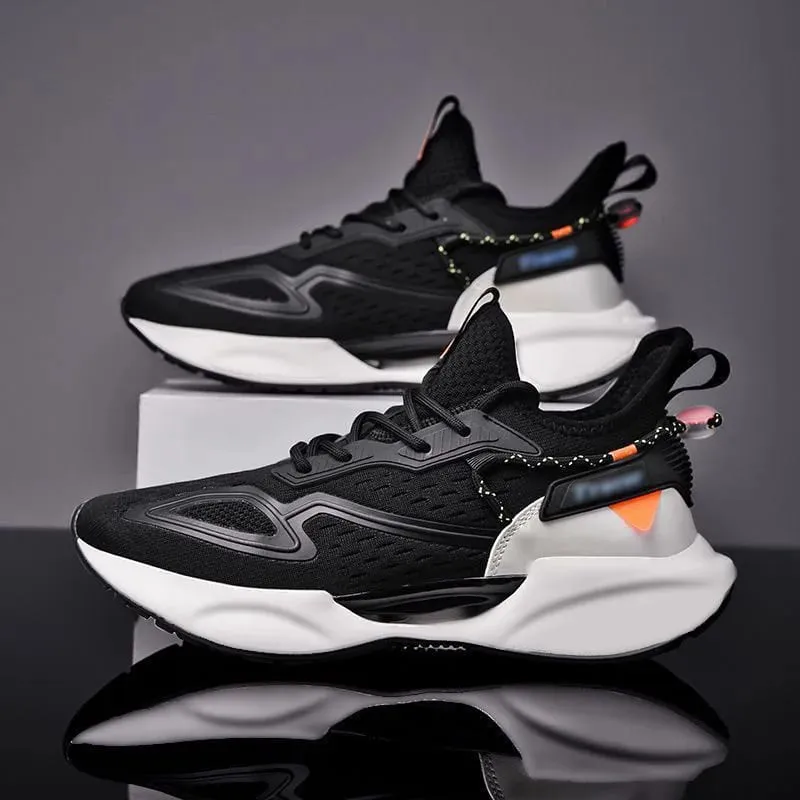 Men's Shoes Lightweight Sports Running Casual Fly Woven Mesh Soft Sole Sneakers Breathable Fashion Trendy Shoes for Teenagers