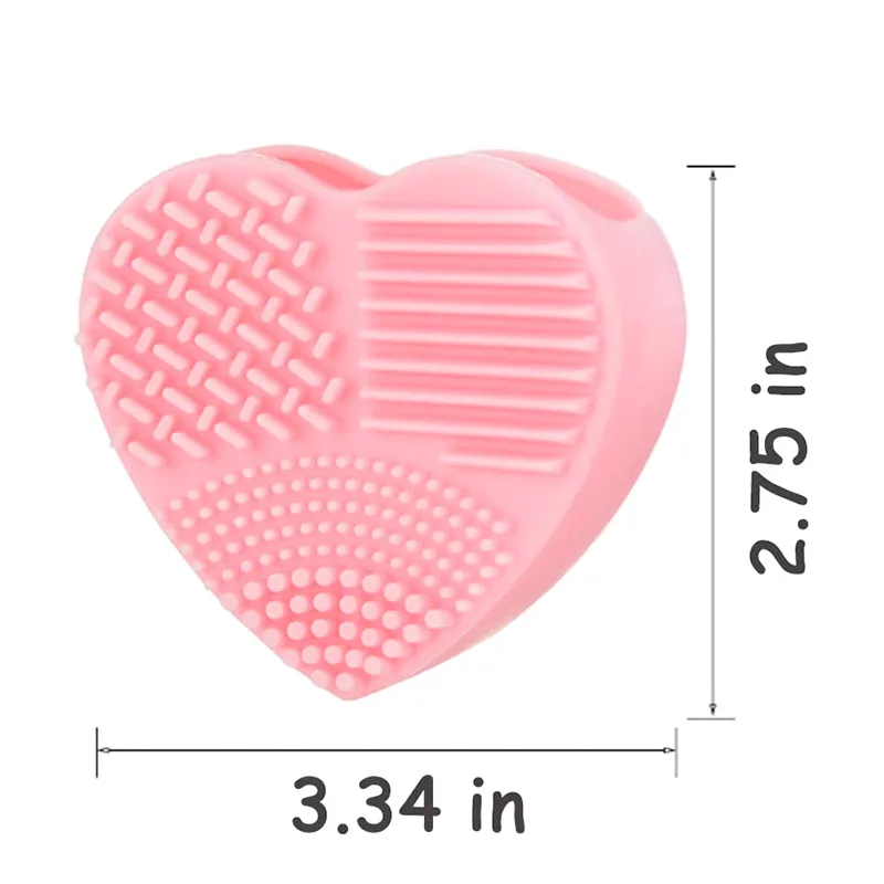 1pc Colorful Heart Shape Clean Make Up Brushes Wash Brush Silica Glove Scrubber Board Cosmetic Cleaning Tools For Makeup Brushe — image 6