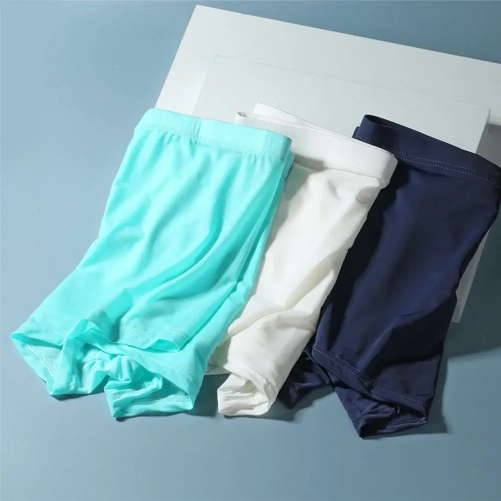 Cool Men's Ice Silk U Convex Underwear Summer Ultra-thin Transparent Boxer Shorts Sexy Male Trunks Plus Size M-XXL — image 5