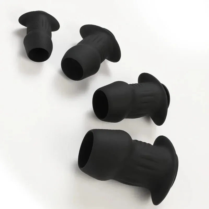 Hollow Silicone Anal Bead Butt Plug Anus Dilator Tunnel Expansion Enema Prostate Massage Sex Toys for Women Men Masturbation — image 4