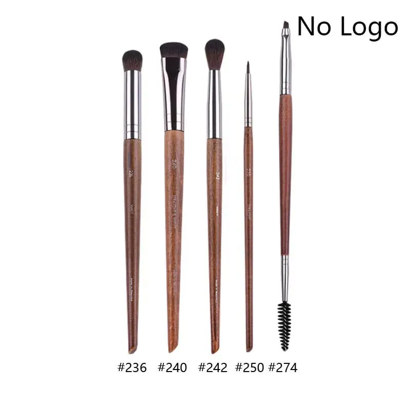 5pcs/set Natural Wood Eyeshadow Makeup Brushes Eye Detail Make Up Brush Concealer Crease Smudge Cosmetic tools Set Thin liner — image 31
