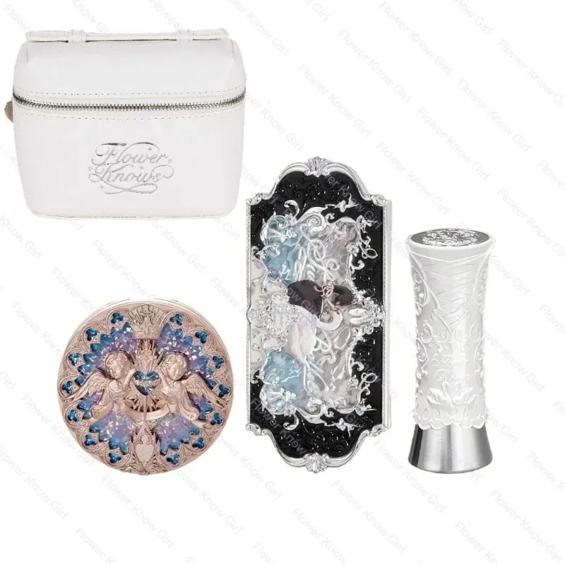 Flower Know Swan Grace Set Swan Ballet Eyeshadow Little Angel Highlight Powder Glow Waterproof Matte Lipstick Glossy