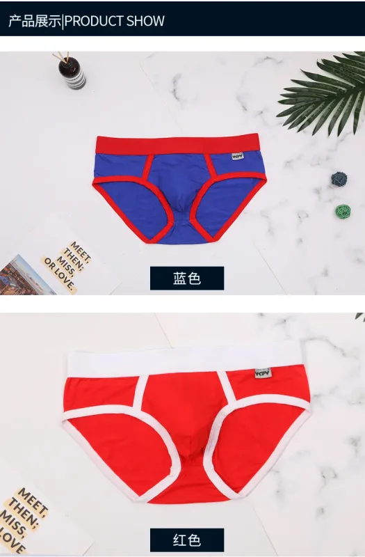Color Modal comfortable and breathable men's briefs, solid color simple pants YCFY — image 10