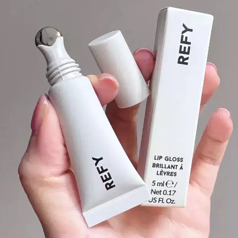 Brand Refy Lip Gloss Metal Applicator Deeply Moisturizing Nourishing Plumping Shine Non-Sticky Satin Nude Lip Makeup Cosmetics — image 7