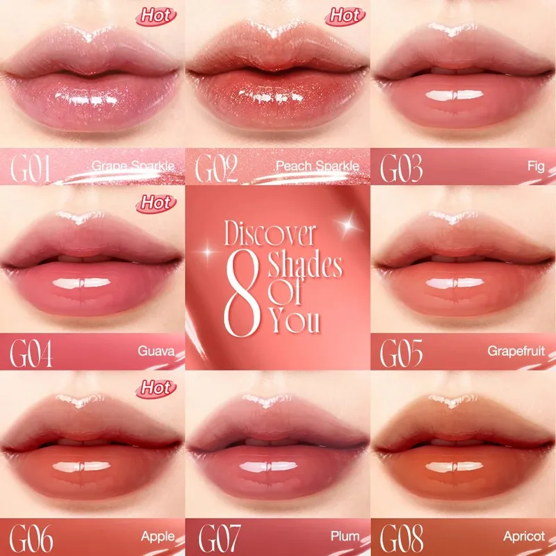 O.TWO.O 8pcs Lipstick Set Liquid Lip Gloss Glossy Finish High-Shine Long Lasting Moisturize Non-Stick Glassy Lipstick Makeup Set — image 4