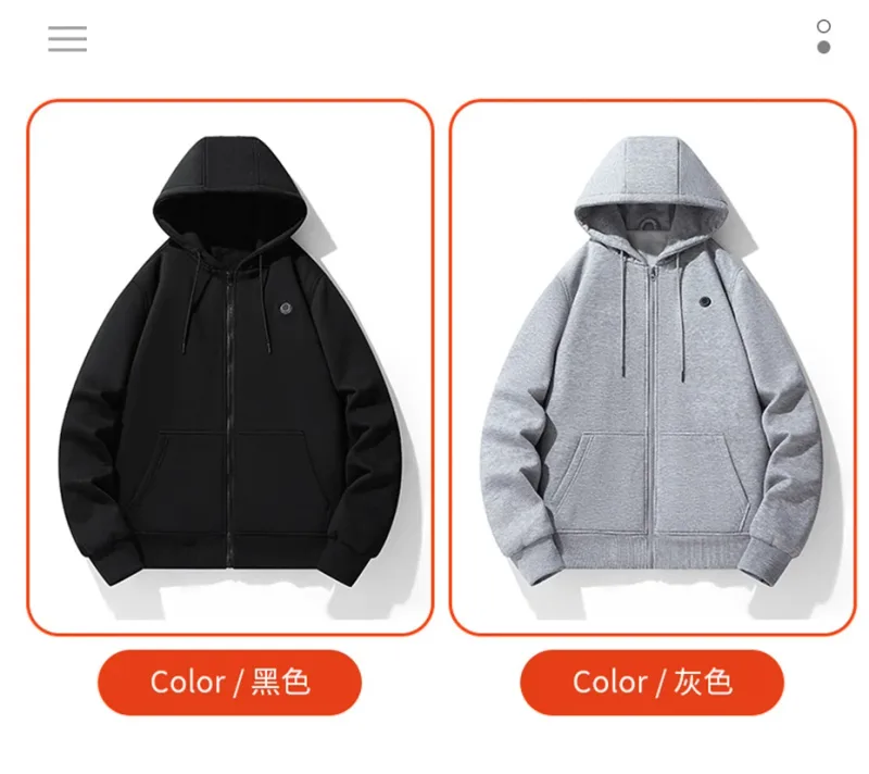 USB chauffage sweat à capuche pour homme hiver électrique vestes à capuche chauffantes veste à capuche avec fermeture éclair infrarouge 5 zones de chauffage veste noir gris