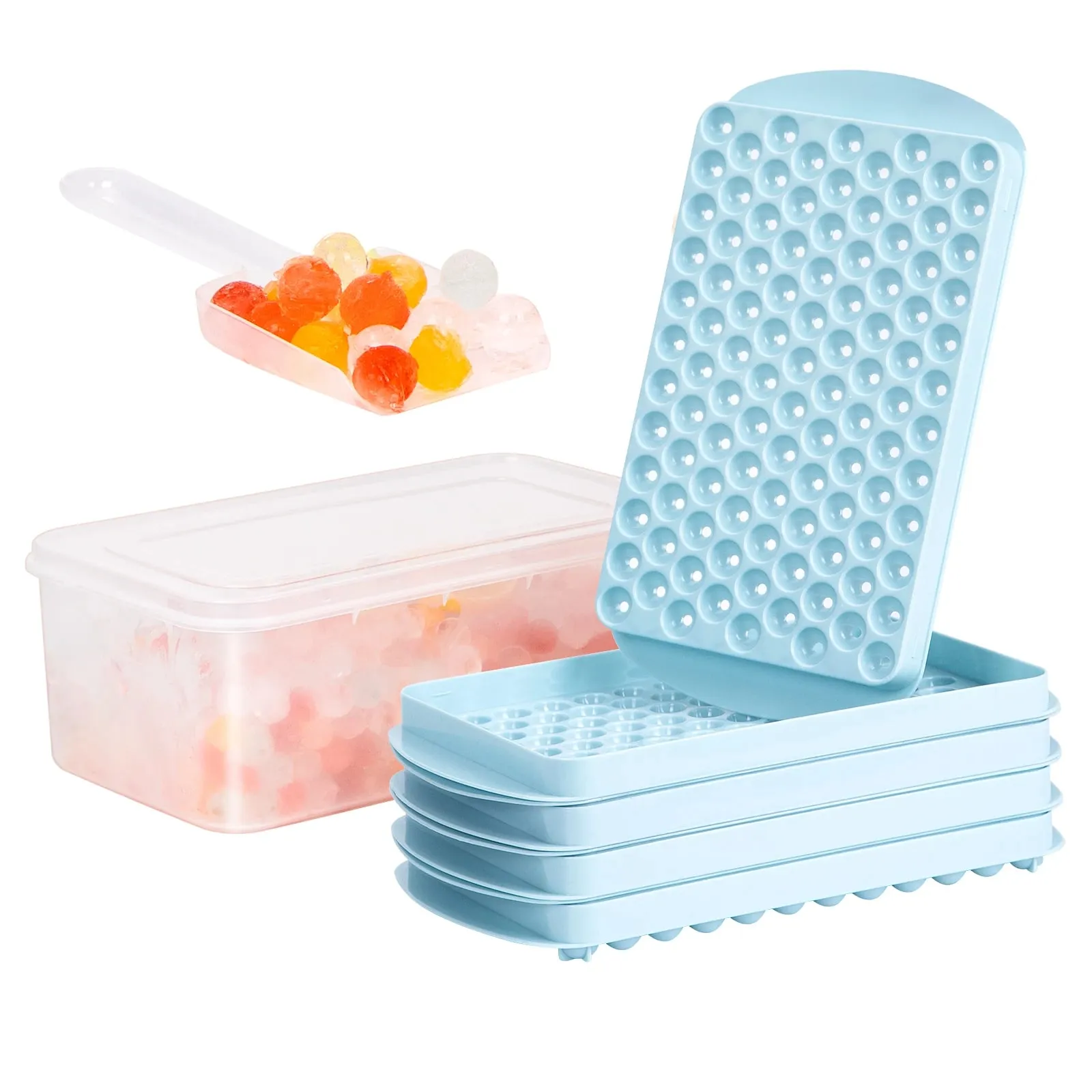 Mini Ice Cube Tray 104 Holes Round Ice Ball Mold Tiny Crushed for Chilling Bar Cocktail Whiskey Drink Coffee Juice Kitchen Tool — image 2