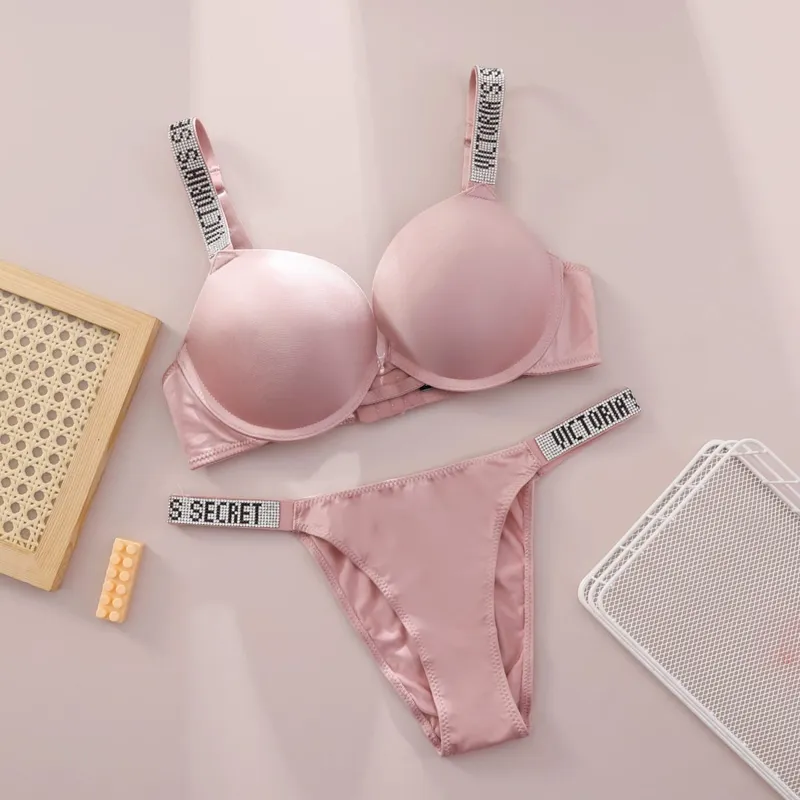 Ny Push Up Shapewear Justerbar, polstret, samlet V-blonde lingerisæt BH og trusse Sexet BH og trussesæt til kvinder Komfortabel — image 8