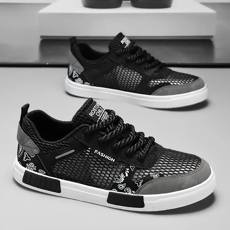 Breathable vulcanized Shoes For Men Flat Athletic Walking Sneakers Shoes Men Mesh Casual Shoes Large Size 47