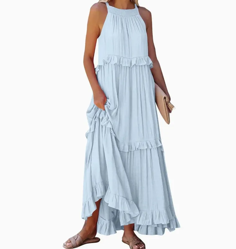 Lotus leaf edge dresses for women — image 5