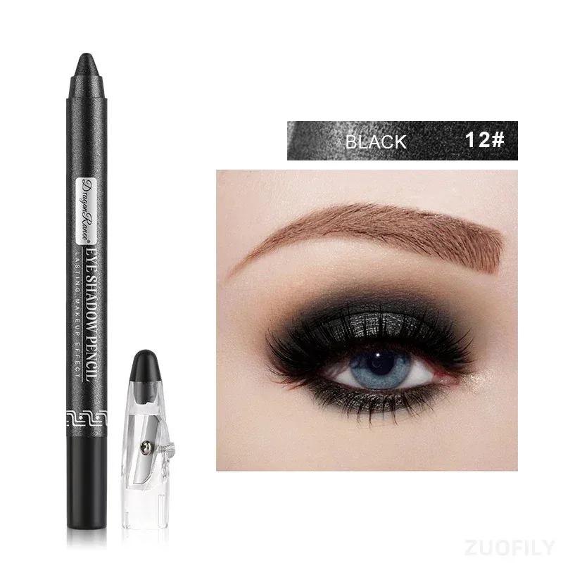 12Colors Glitter Eyeshadow Pen Long Lasting Matte Eye Shadow Palette Shiny Highlighter Silver Purple Eyeliner Pencil Cosmetics — image 17