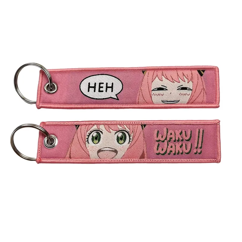 Embroidery Cool Eagle Beak Keychain Lanyard Anime Manga Series Badge Holder USB Pendant Portable Key Lanyard Accessories