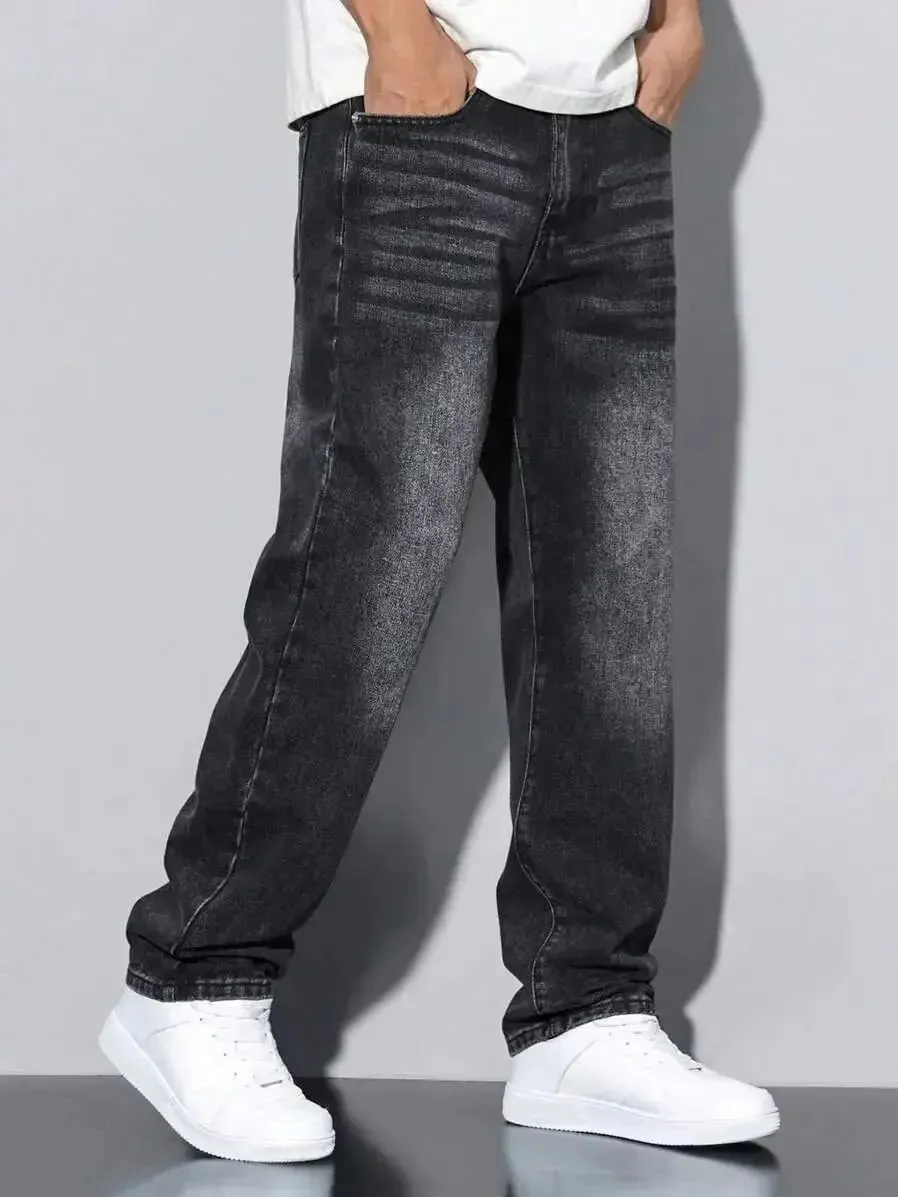 Best-selling black skinny jeans for men with American design suitable for all seasons