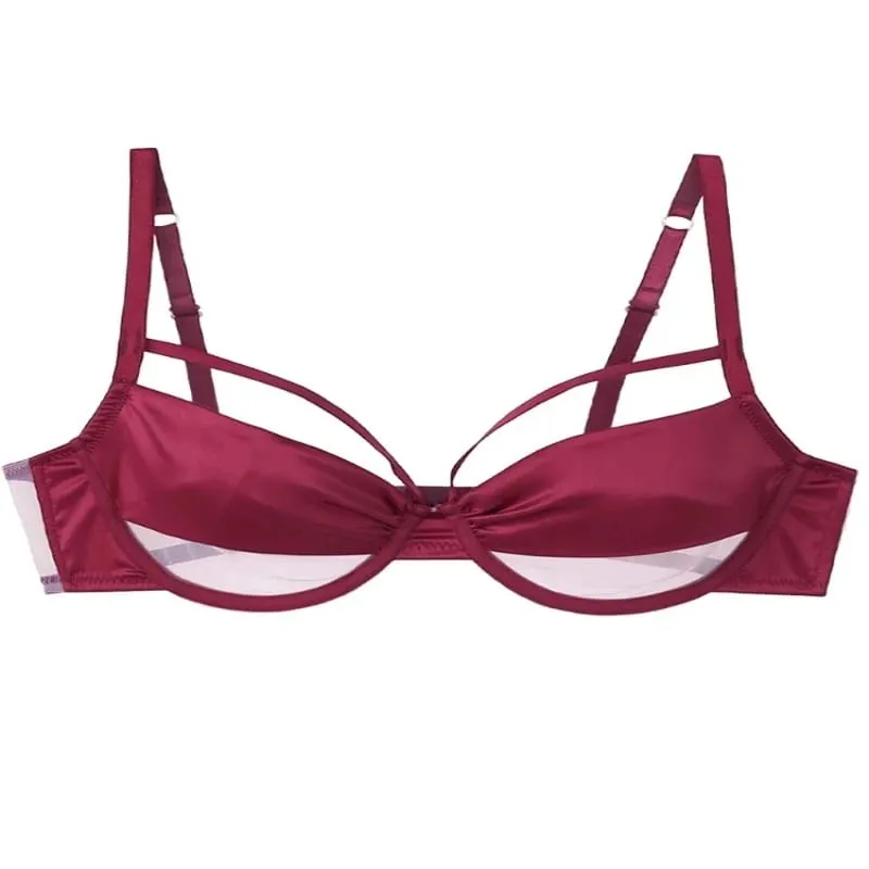 สุภาพสตรีใหม่บางถ้วยSlimmingชุดชั้นในชุดUnderwire Push Up Bra Minimizing Effectรวบรวมด้านข้างBulge Antiหย่อนคล้อยนุ่ม — image 8