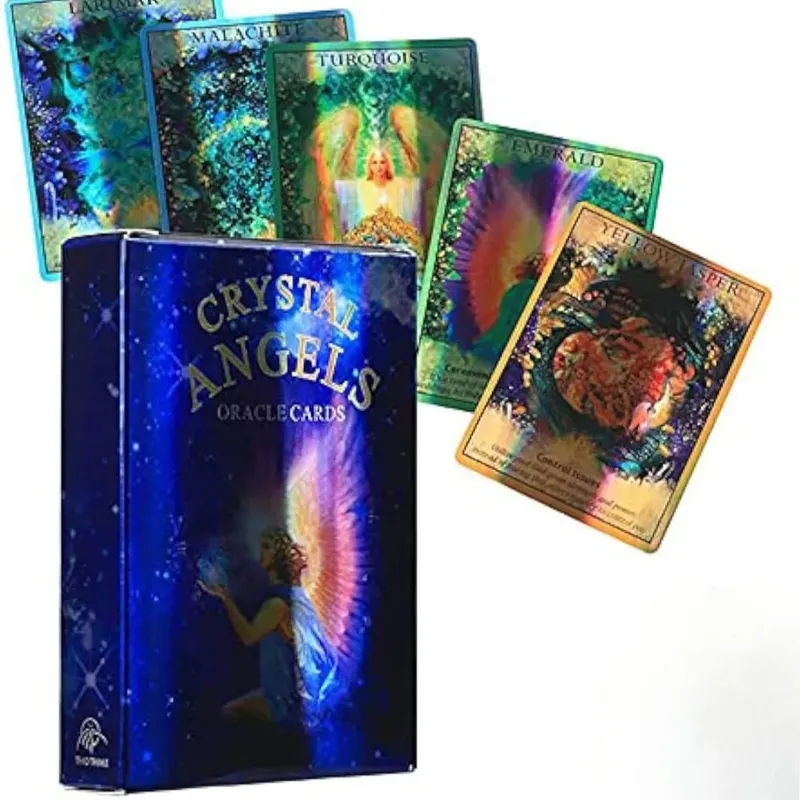 Crystal Angels Oracle Laser Cards 44 Pcs Cards 9.3*6.7cm