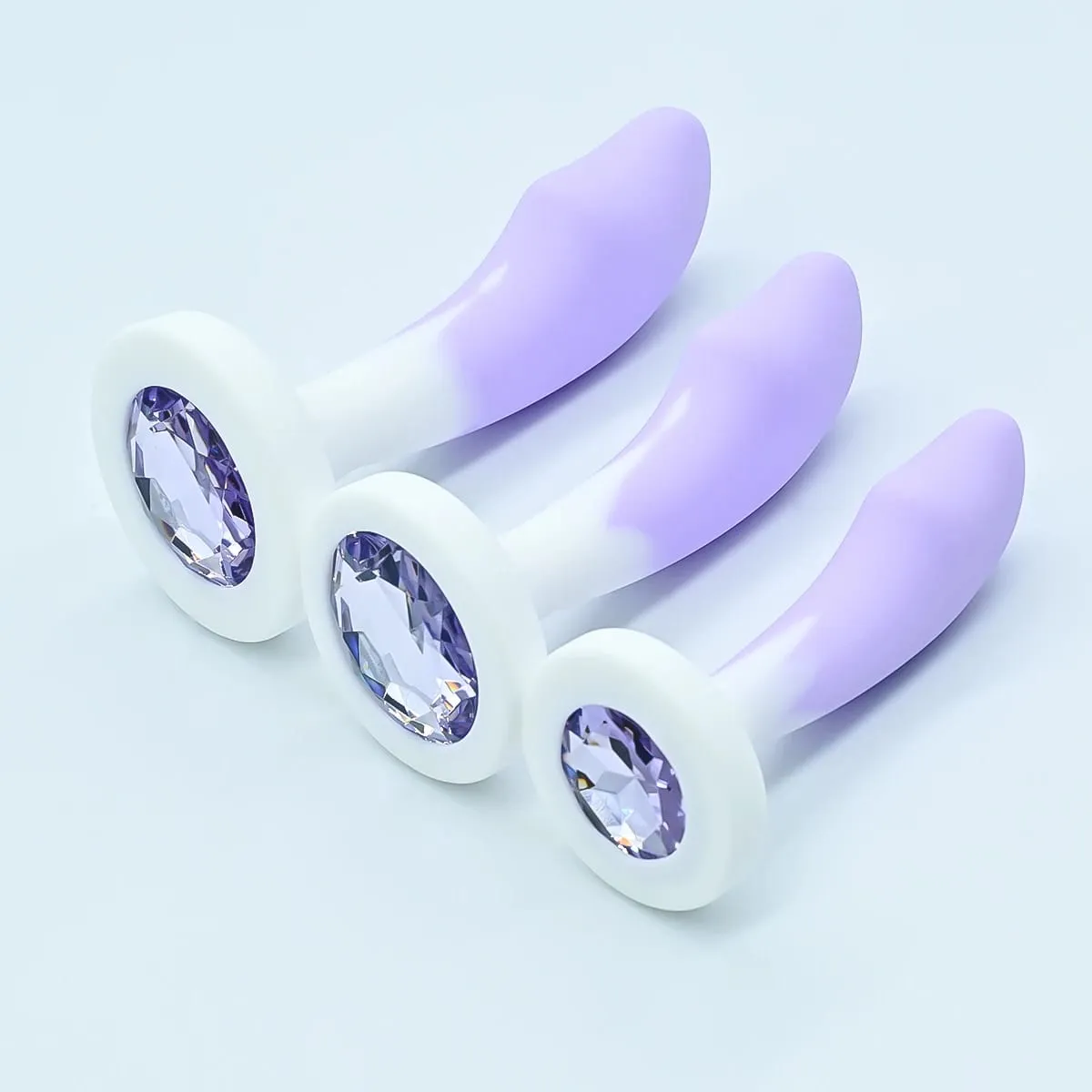 Silicone Anal Plug G-point Massage Gem Crystal Base Butt Plug Anal Masturbation Stimulator Anal Dilatancy Dildos Adult Sex Toys — image 3