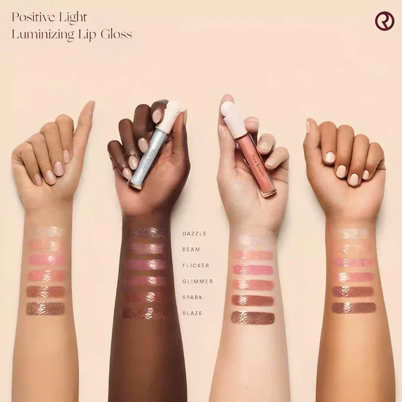 Rare Beauty Lipstick Lip Gloss Combination Set with Fine Sparkling Texture Moisturizing Lips Soft Smooth Moisturizes The Lips — image 7