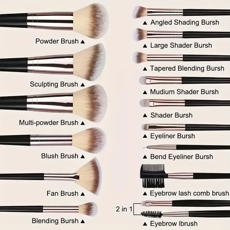 NEW 3-20PCS Makeup Brushes Set Eye Shadow Foundation Concealer Blending Blush Brush Soft Fluffy Women Beauty Tool Christmas Gift — image 2