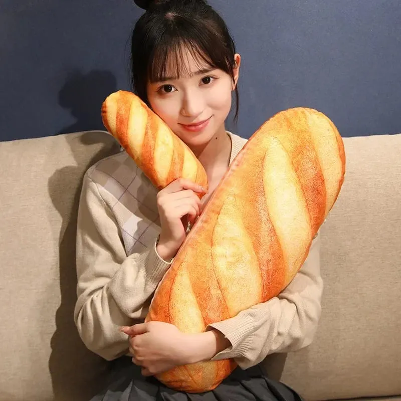 Giant Bread Plush Long Pillow Toy Soft Funny Simulation Food Toy Creative Cushion Birthday Present Christmas Gift — image 3
