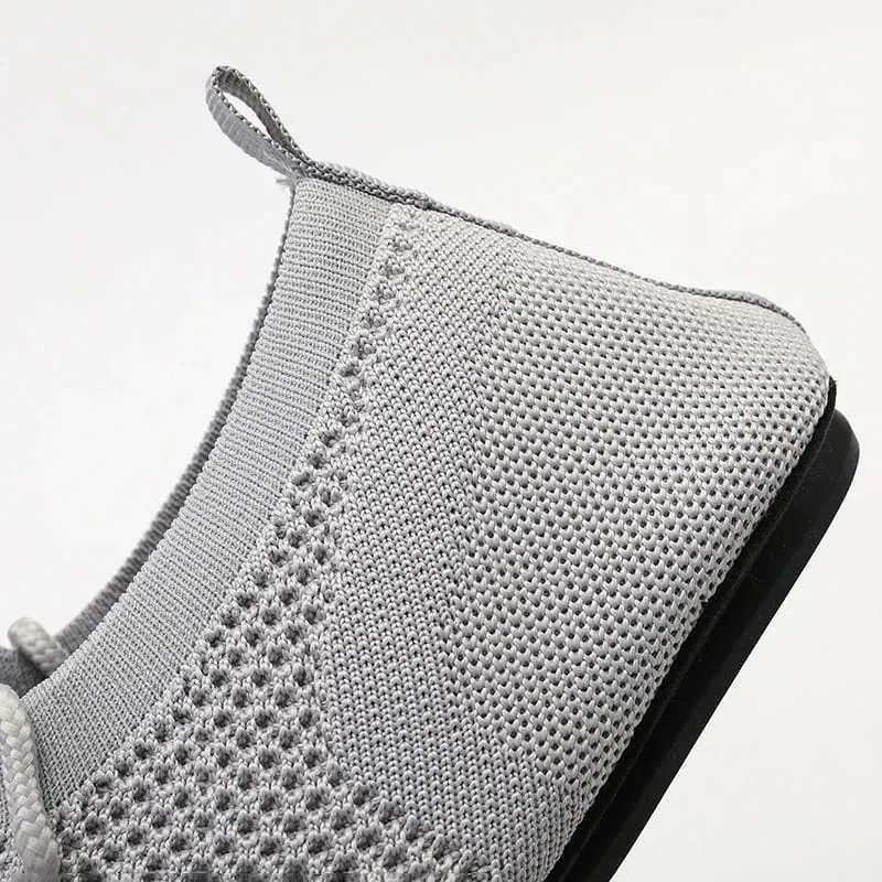 Lekkie męskie buty w stylu casual oddychające damskie buty wulkanizowane Outdoor miękkie męskie mokasyny siatkowe obuwie do jazdy zasznurowane 36-47 — image 5
