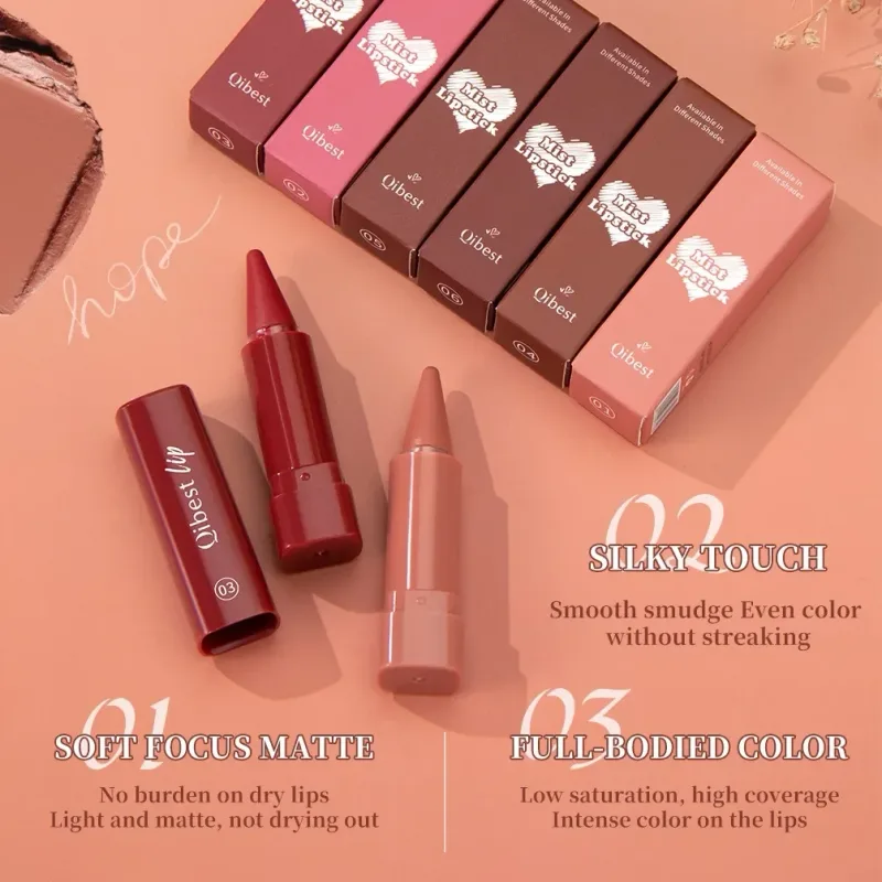 Matte Lipstick Pen Gradient Lip Liner Red Brown Velvet Contouring Pencil Lasting Waterproof Stick Sexy Women Makeup Lipliner — image 6