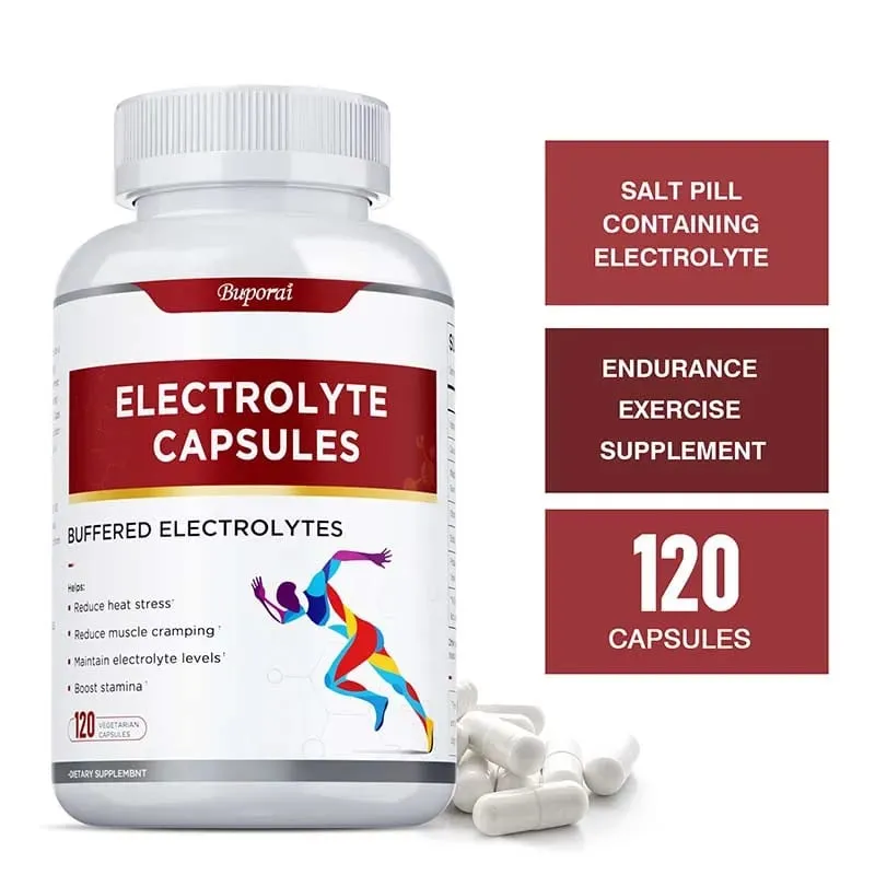 Electrolyte Capsules - Supports Electrolyte Balance Relieves Stress Supplements Sports Nutrition Improves Endurance Non-GMO — image 2