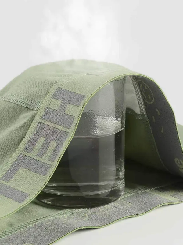 Férfi tejes selyem boxernadrág véletlenszerű 5 csomagos varrat nélküli, légáteresztő, gyorsan száradó Stay-Put derékpánt kényelmes fehérnemű készlettel — image 5