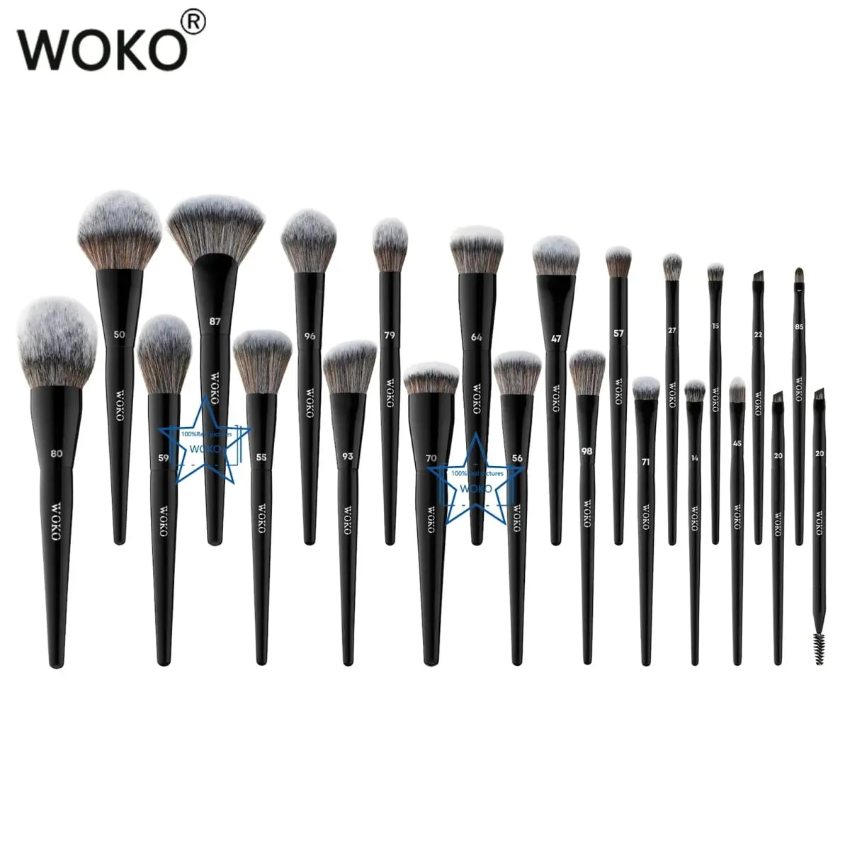 Professional Foundation Powder Highlighter Contour Cream Blush Makeup Brushes Concealer Eyeshadow Smudge Liner Eyebrow Lip Brush — image 1