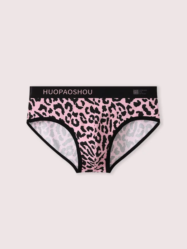 3PCS Cotton men's underwear Sexy leopard print men's triangle pants Men's fashionable personality comfortable loose brief — image 3