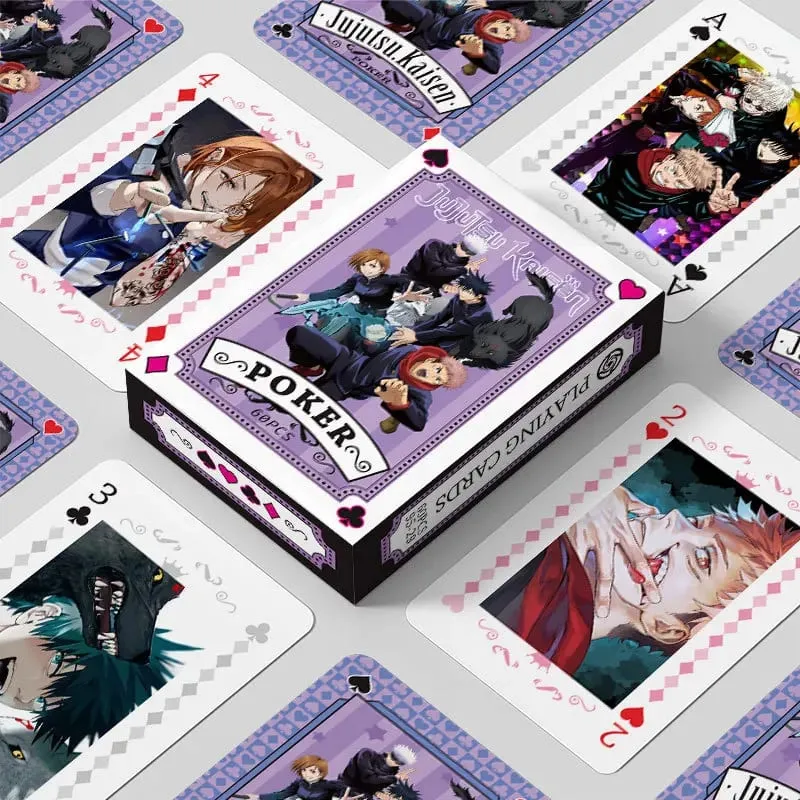 Anime Poker Toy Jujutsu Kaisen Board Game Cards Gojo Satoru Itadori Yuji Cosplay Hardcover Gift — image 4